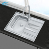 China Factory 201/304 Stainless Steel Single Bowl Kitchen Sink with Plate, Farmhouse & RV Use – Hydraulic Pressed Sink