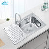 Hot sale Unique 304 Stainless Steel Single Basin Kitchen Laundry Sink Square Design Deep Drainboard Single Basin