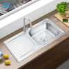 K-7540A single bowl with plate single drainboard 304 stainless steel SINK