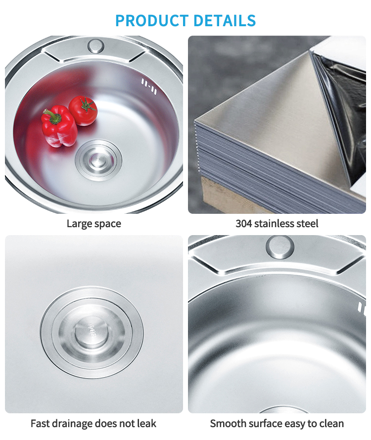 Lst-4949 Stainless Steel Sink Stainless Sink Chinese Supplier Stainless Steel Base Single Bowl Kitchen Sink