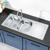 K-12050A South Africa cabinet 2 two double bowl kitchen basin sink stainless steel sink