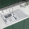  factory direct sales single sink stainless steel kitchen with plate sink