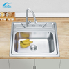 Modern rectangular 201/304 stainless steel kitchen sink single washing basin sink