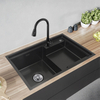 Topmount Gunmetal Black Single Bowl Rectangular Handmade Kitchen Sink Stainless Steel with Workstation sink