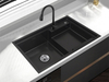 Black Double Stainless Steel Undermount Kitchen Sink