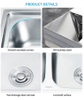 Hot Sale Double Bowl Silver Stainless Steel Kitchen Sink One-hole Fashion Style Kitchen Sink