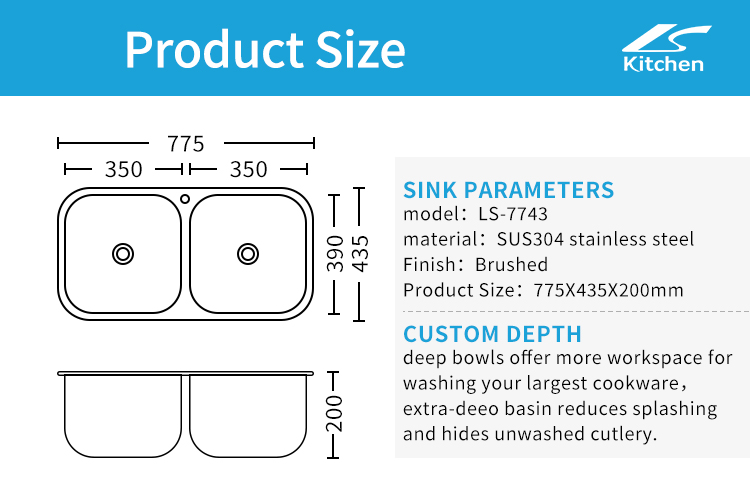 Modern Minimalist Double Bowls Sink Kitchen Stainless Steel Undermount Installation Nano Surface Fashion Kitchen Sink