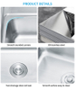 24*19 Inches Above Mounted Rectanglar Sinks Kitchen and Bathroom Single Bowl Rv Sink Bowl