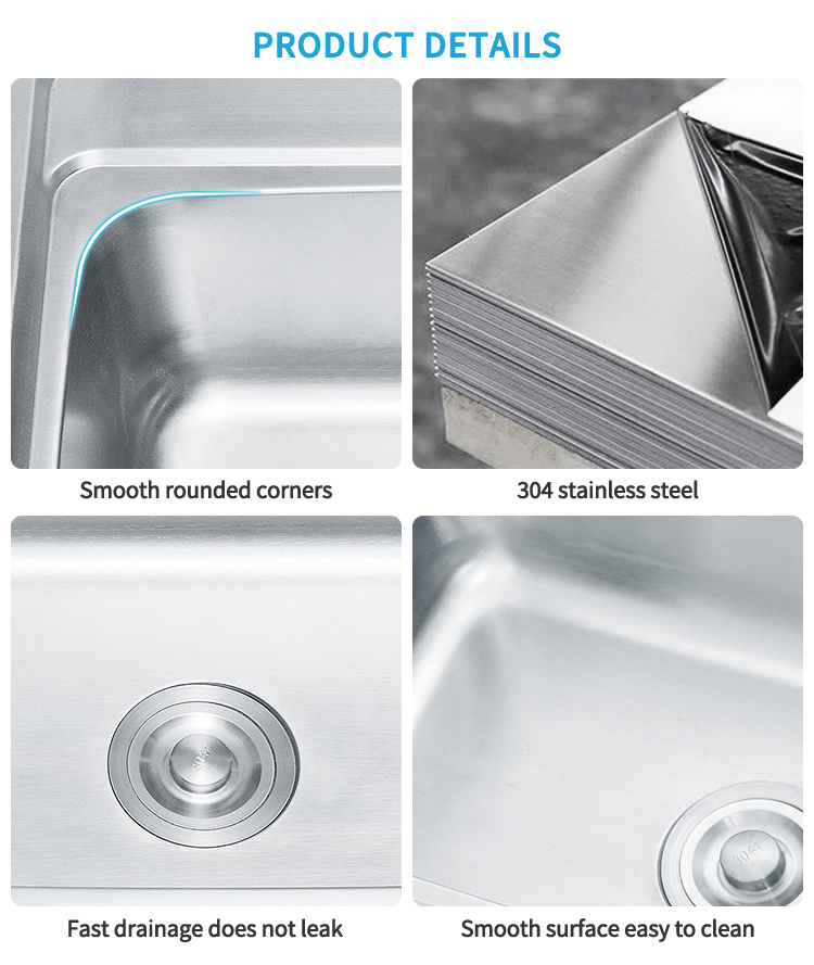 24*19 Inches Above Mounted Rectanglar Sinks Kitchen and Bathroom Single Bowl Rv Sink Bowl