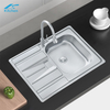 China Factory 201/304 Stainless Steel Single Bowl Kitchen Sink with Plate, Farmhouse & RV Use – Hydraulic Pressed Sink