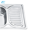 Hot sale Unique 304 Stainless Steel Single Basin Kitchen Laundry Sink Square Design Deep Drainboard Single Basin
