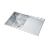 Drop-in Single Bowl with Drainboard Stainless Steel Sink Handmade Kitchen Sink