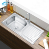 Best Selling Rectangular Stainless Steel Single Bowl with plate Kitchen Sink 