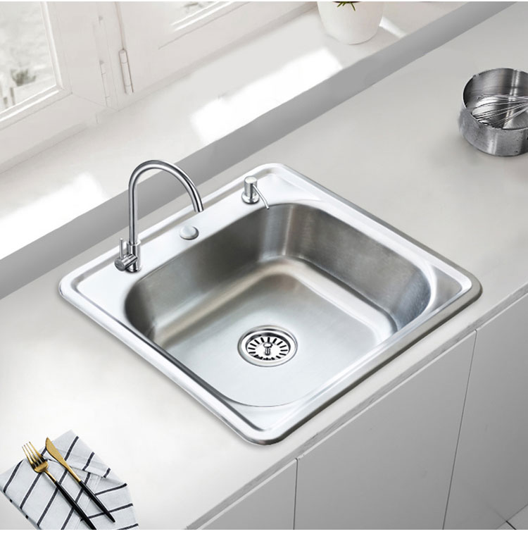 Best Selling Single Bowl Kitchen Sink Stainless Steel Top Mount Sinks Kitchen