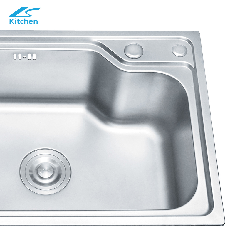 Large Size Cooking Basin Brushed Single Bowl Stainless Steel Small Kitchen Sink