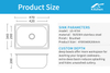 Hot Family Kitchen Sink Rectangle Round Corner Single Bowl House Kitchen Sink Washing Bowl and Dishing Bowl