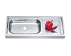 LS-7029 Factory price Stainless Steel Single Bowl Kitchen Basin With Plate Kitchen Sink evier de cuisine