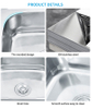 New Design Kitchen Sink Stainless Steel Cheap price Press Water Sink With Drainboard