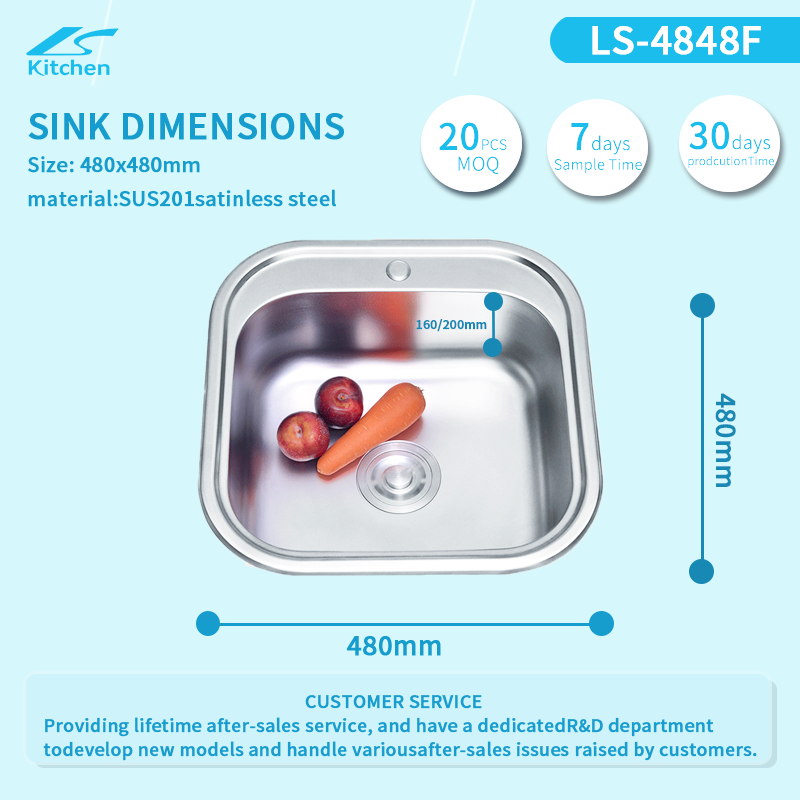 Corner Sink Silver 304 Stainless Steel Small Round Single Bowl Undermount Kitchen Sink - Best Farmhouse Sink